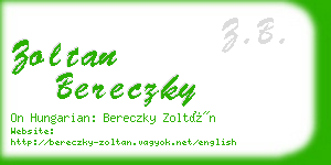 zoltan bereczky business card